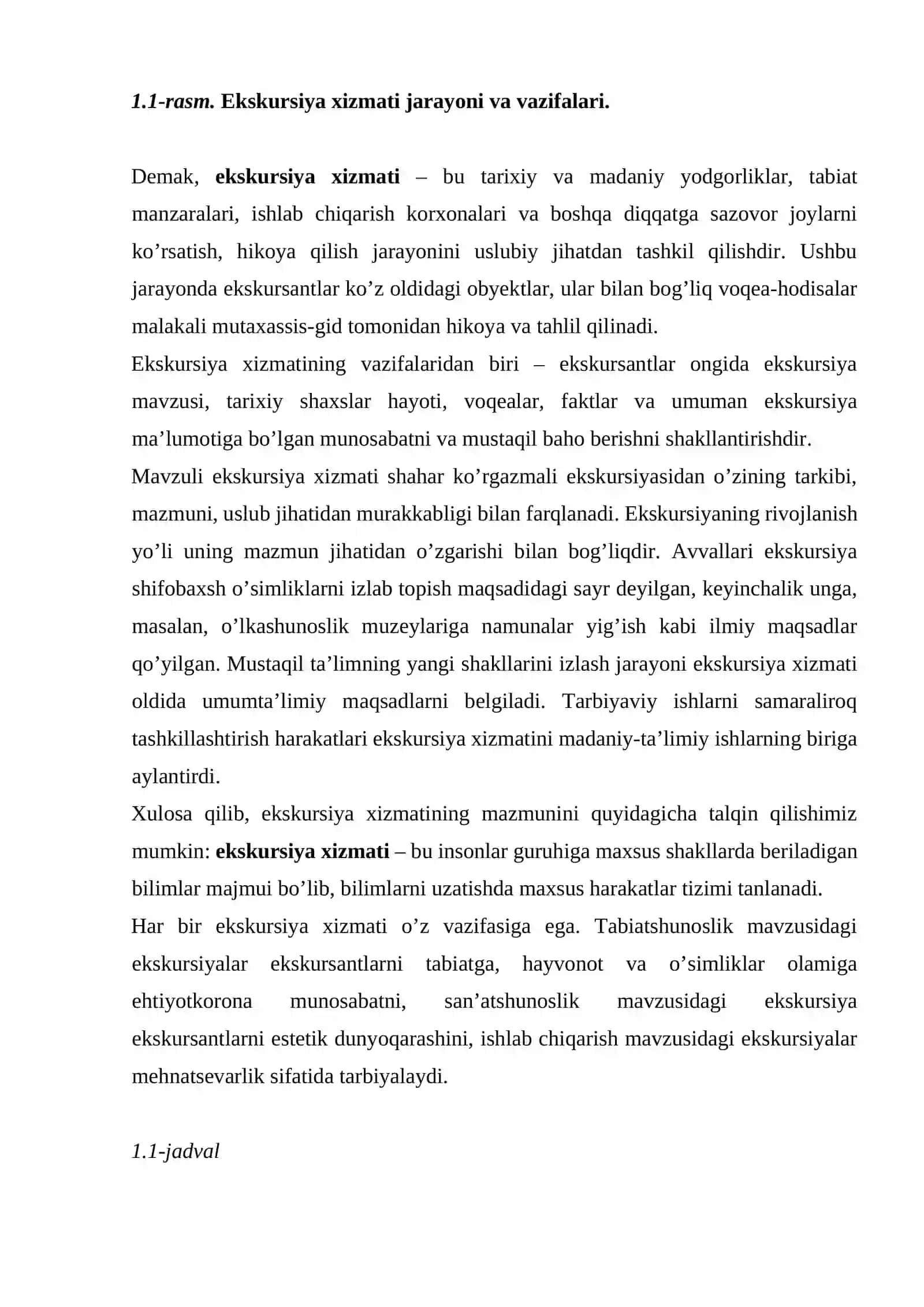 Gid-ekskursiya xizmatlarini amalga oshirish jarayonlari 3