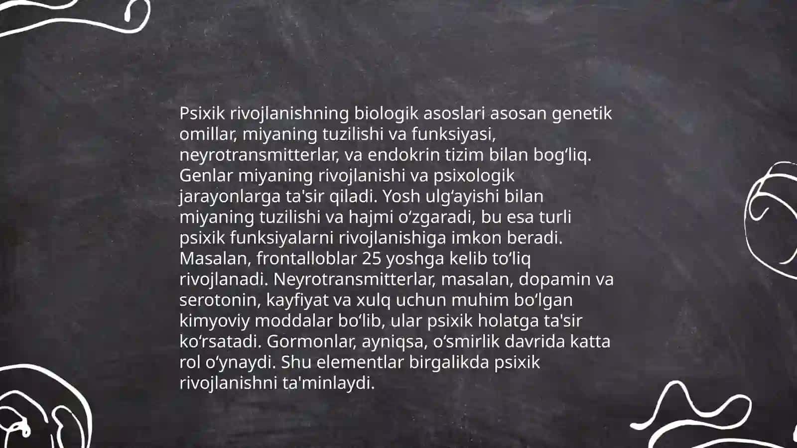Psixik rivojlaniwning asosiy qonunlari 3