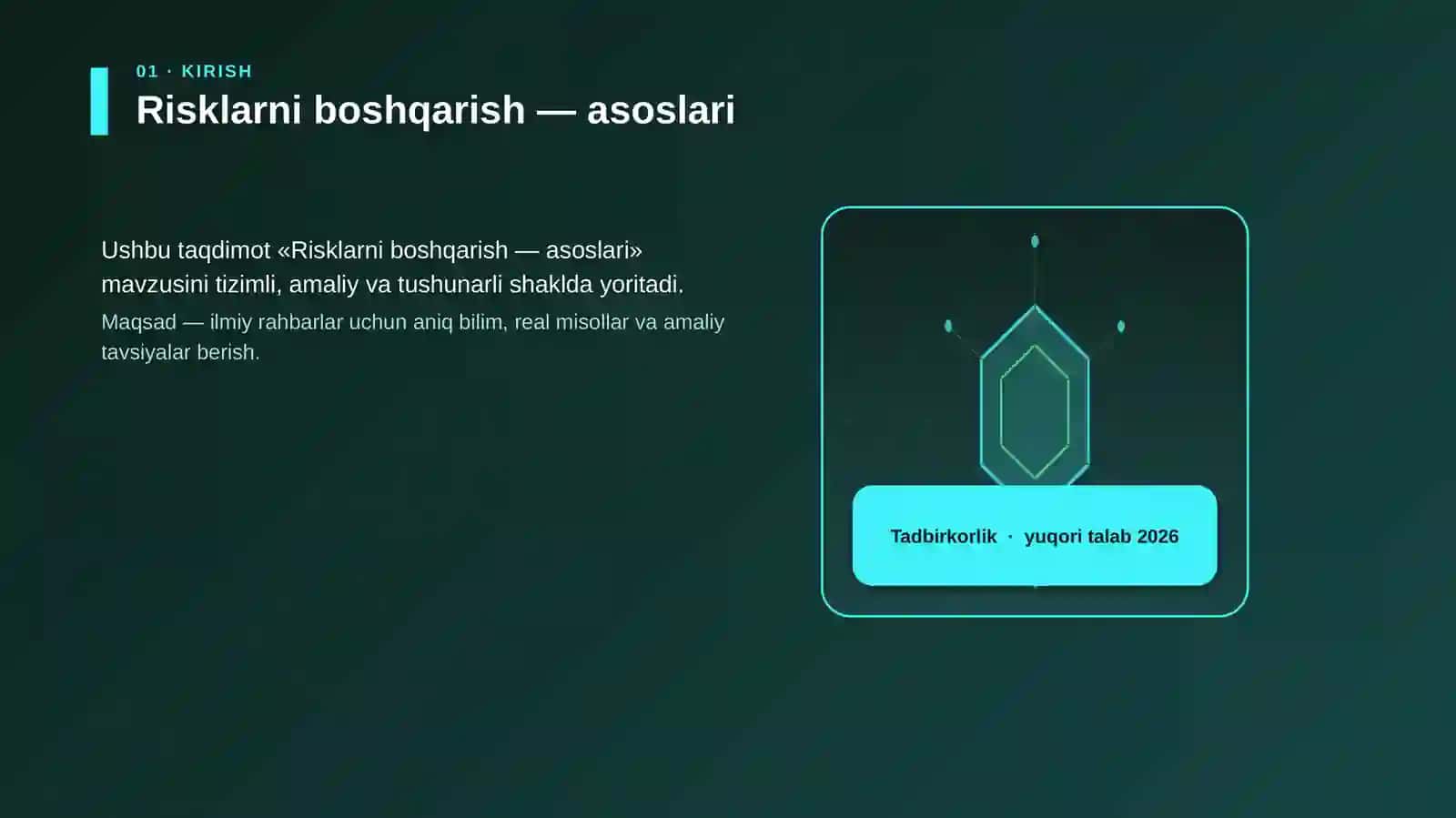 Risklarni boshqarish — asoslari 3
