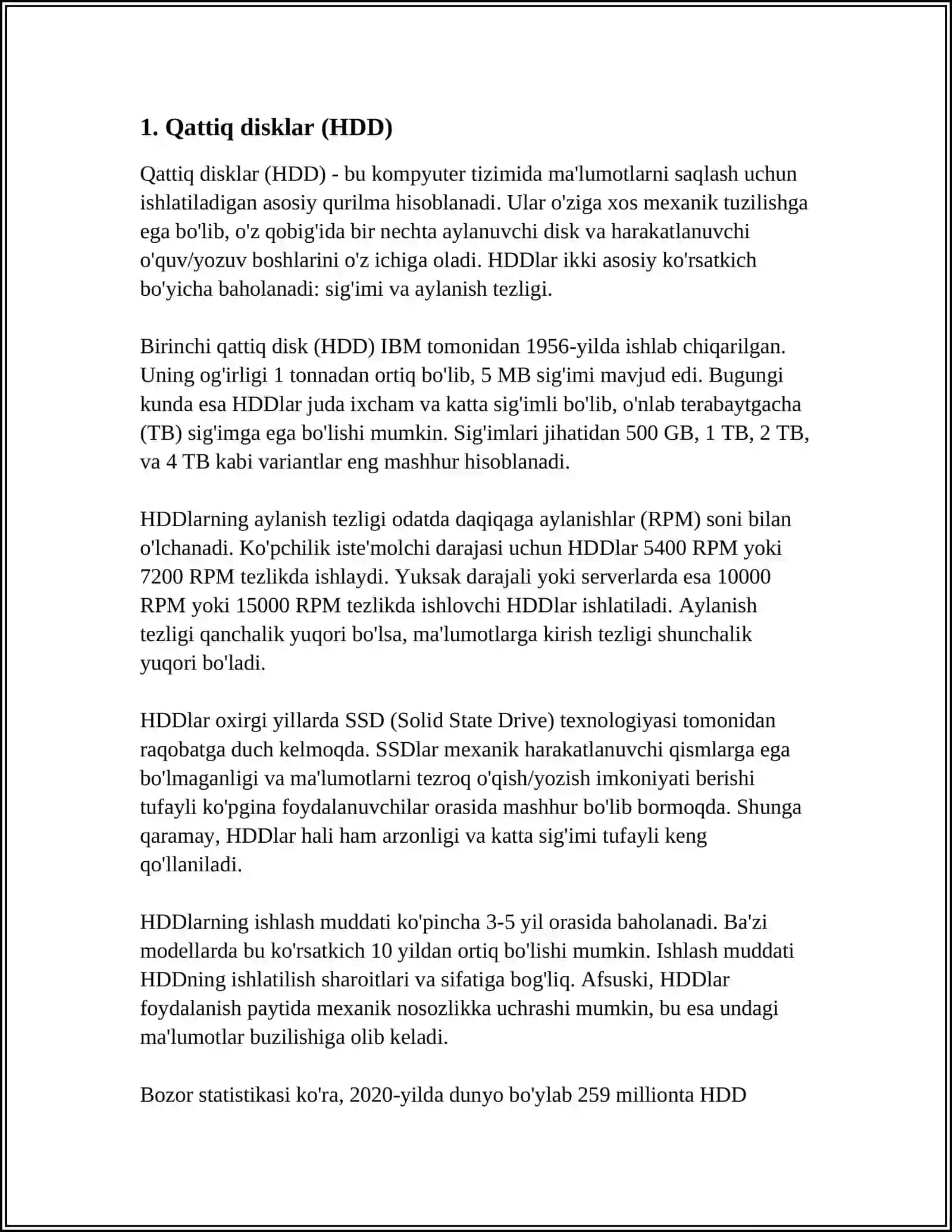 Qattiq disklar (HDD) 3