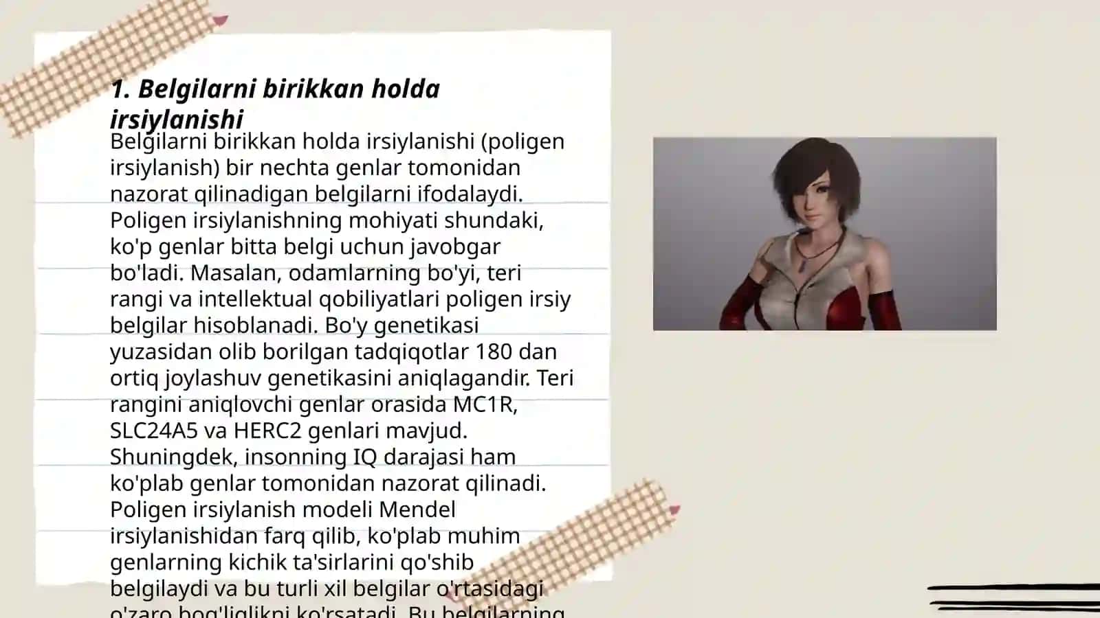 Belgilarni birikkan holda irsiylanishi va krossingover 3