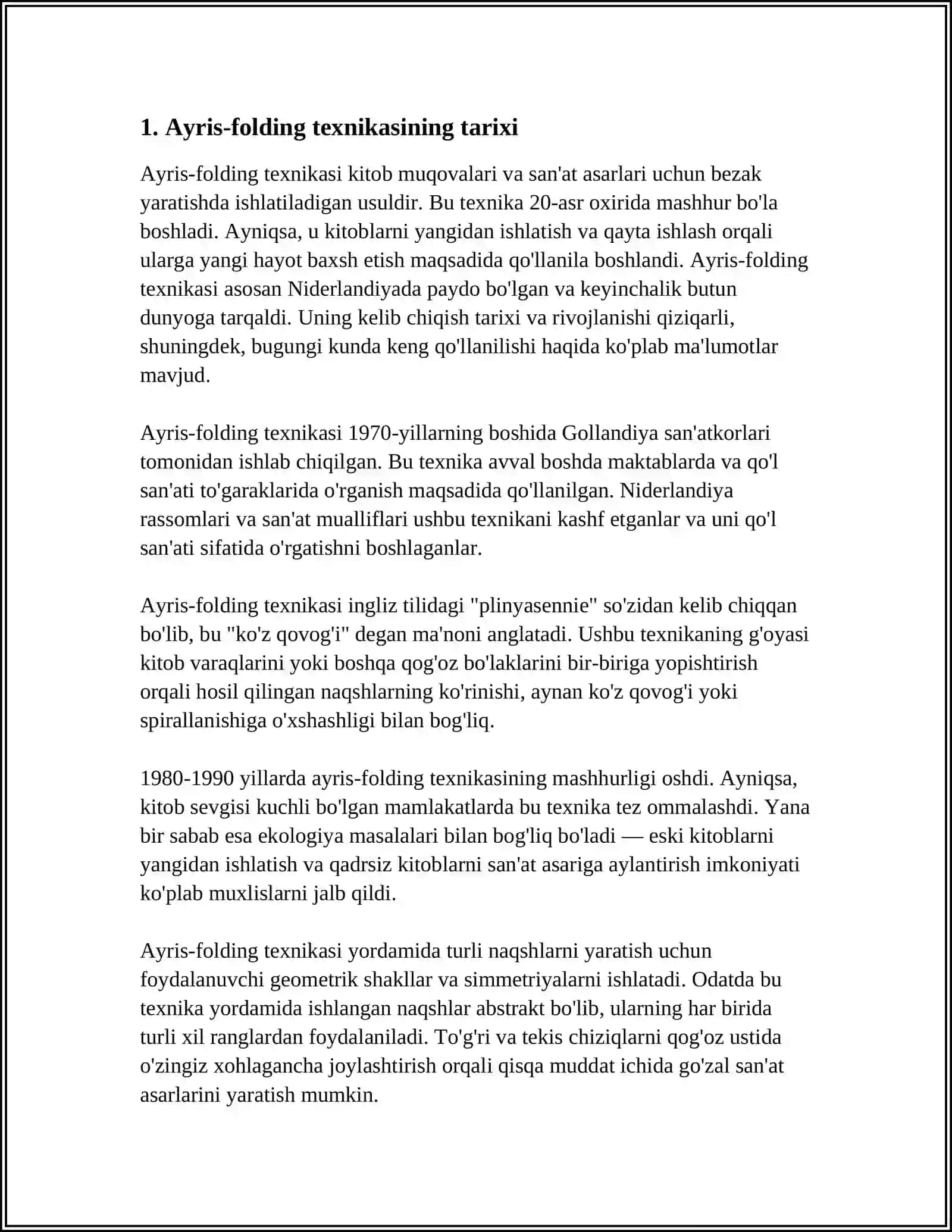 AYRIS-FOLDING TEXNIKASI ANNOTATSIYA 3