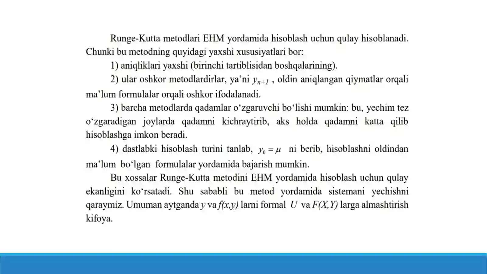 Oddiy differensial tenglamalar uchun qo‘yilgan chegaraviy masalalarni yechishning sonli metodlari 3