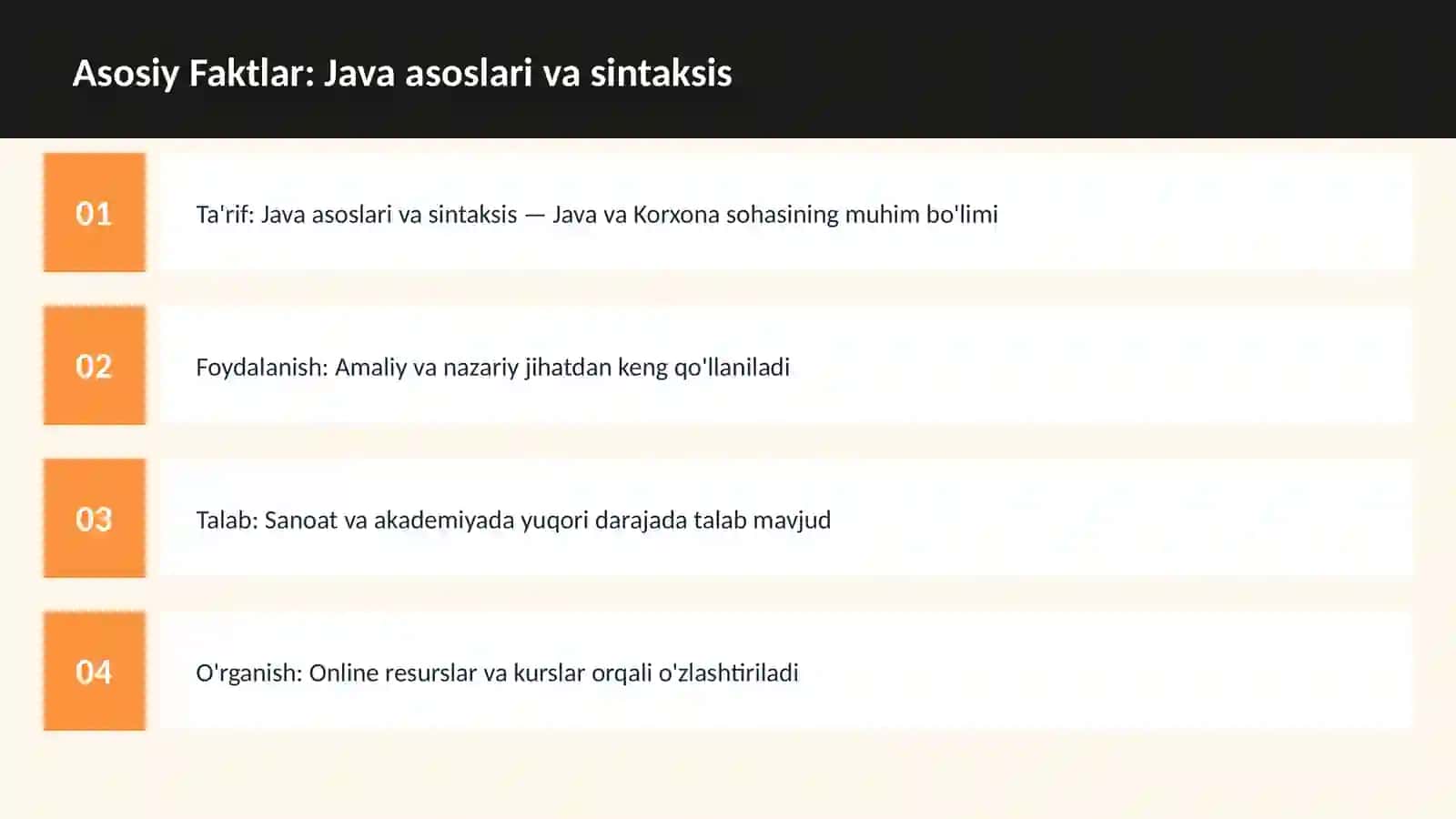 Java asoslari va sintaksis 3