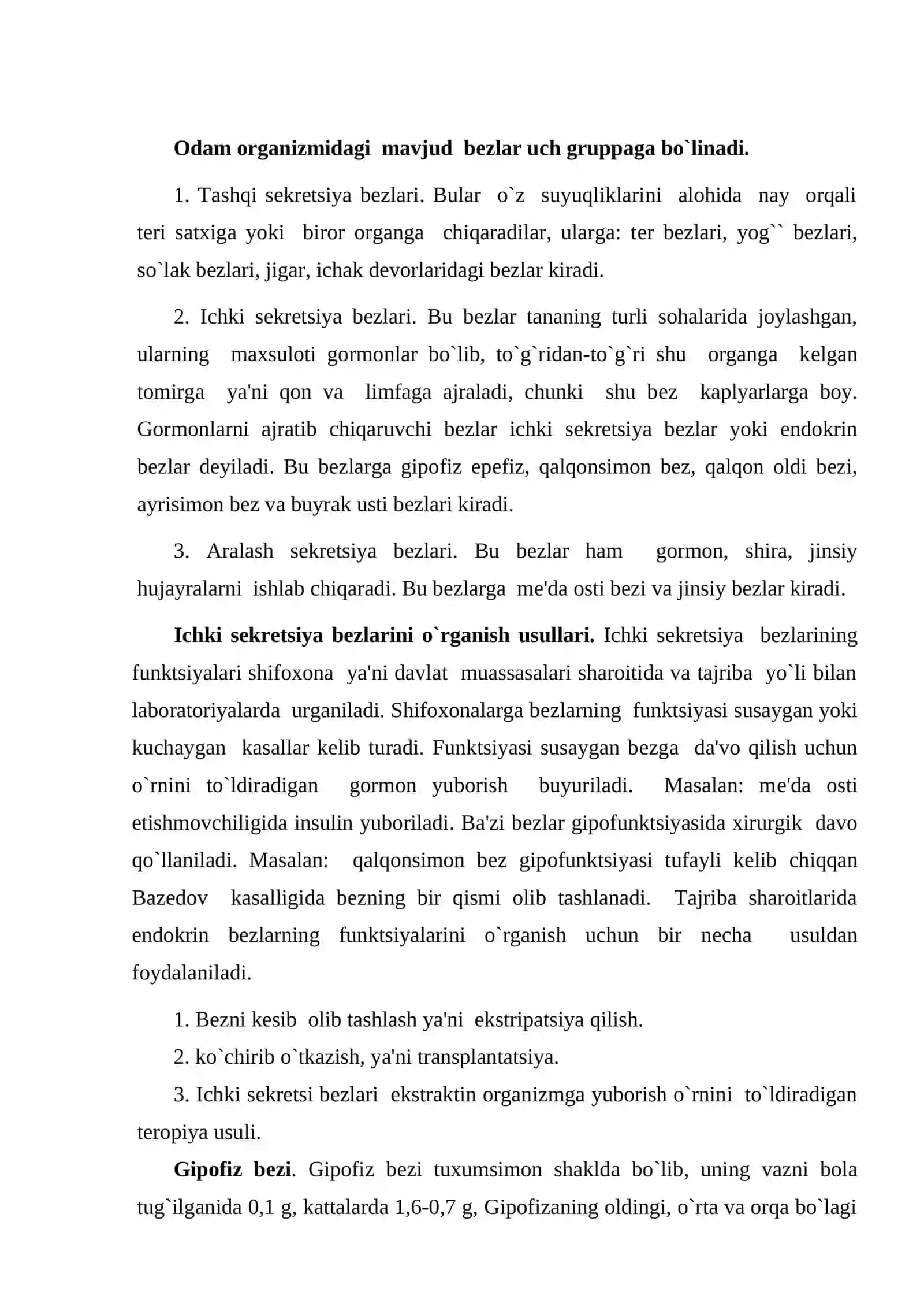 Ichki sеkrеtsiya bеzlari funktsiyasi va yosh xususiyatlari 3