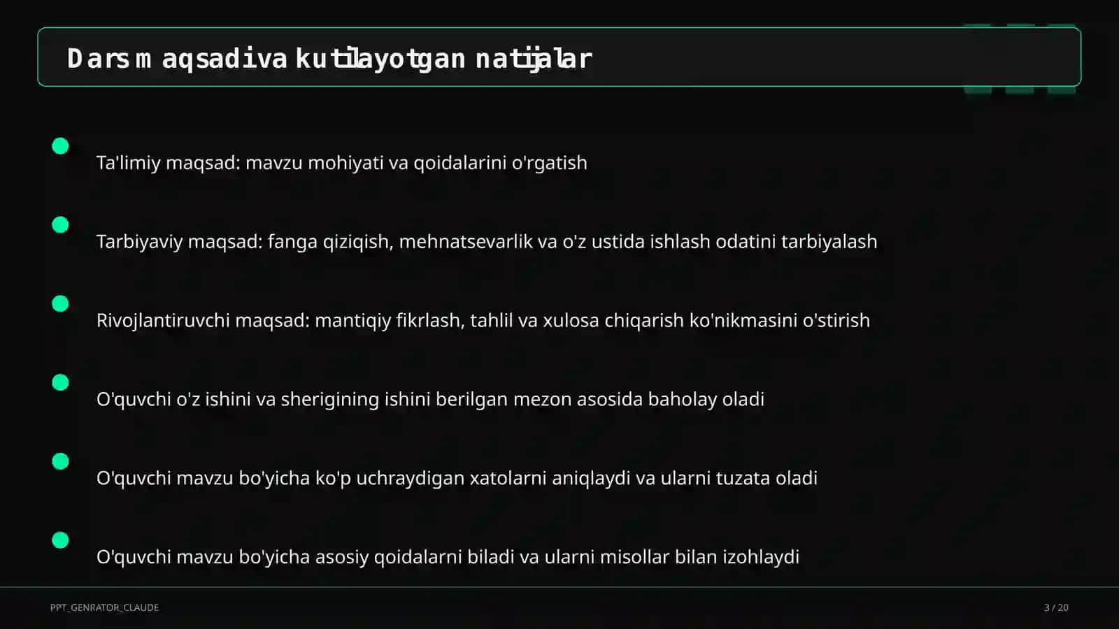 Dolzarb mavzular — maktab va o'qituvchilar (2026) — metodik birlashma uchun 3