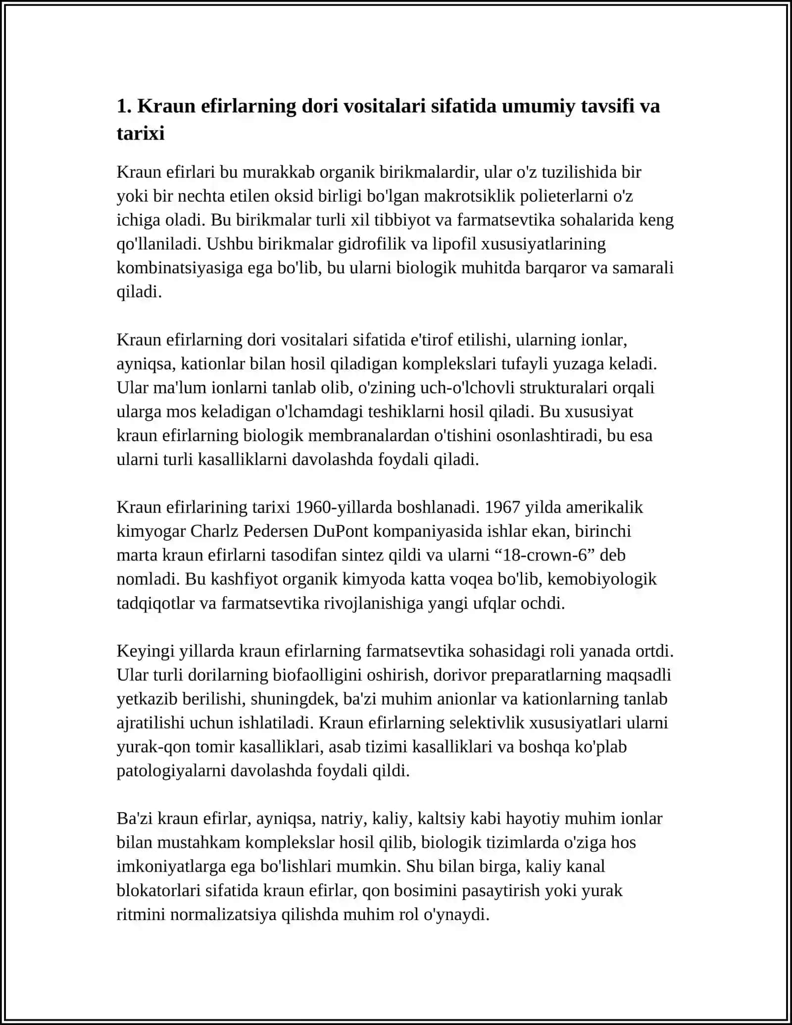 KRAUN EFIRLAR DORI VOSITALARI SIFATIDA 15 BET MUSTAQIL ISH 3
