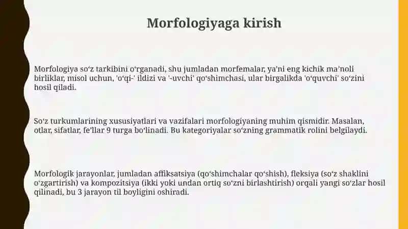 Morfologiyavauningboʻlimlari 3