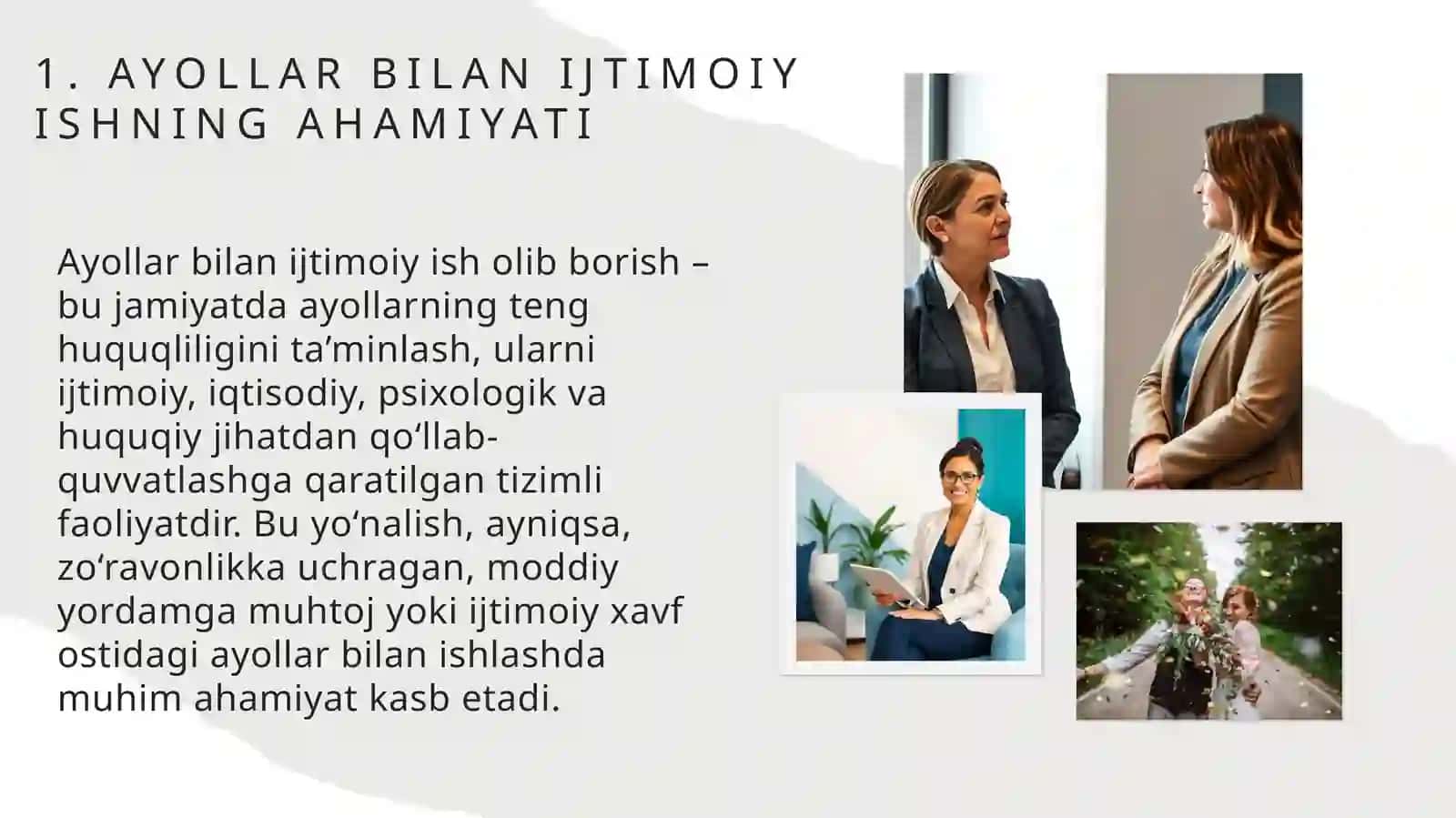 Ayollar bilan ijtimoiy ish usullari 3