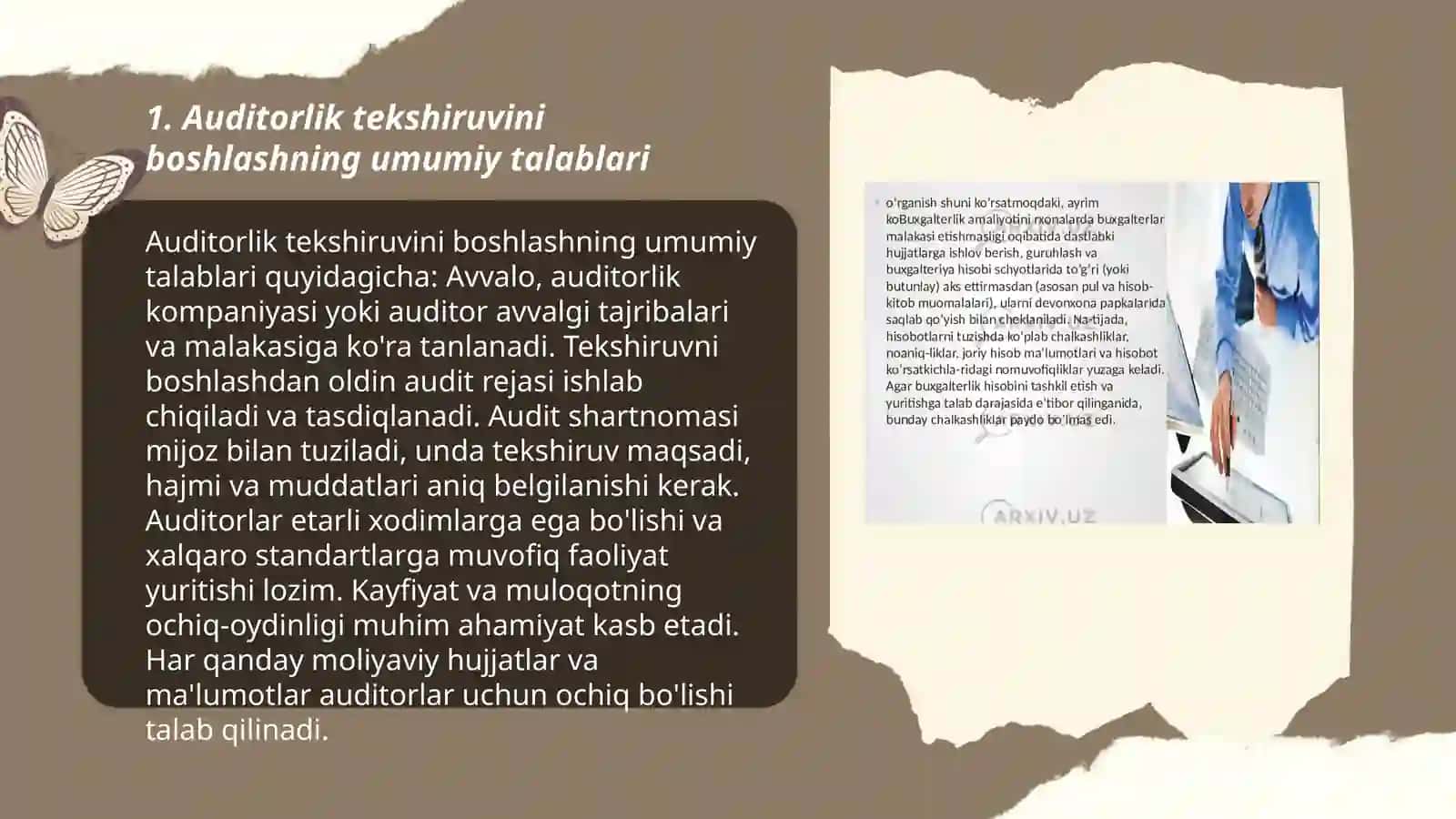 Auditorlik tekshiruvini rejalashtirishning tamoyillari va bosqichlari 3