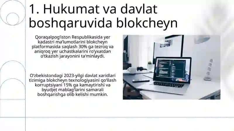 Blokcheyn texnologiyalarining foydalanish hususiyatlari 3