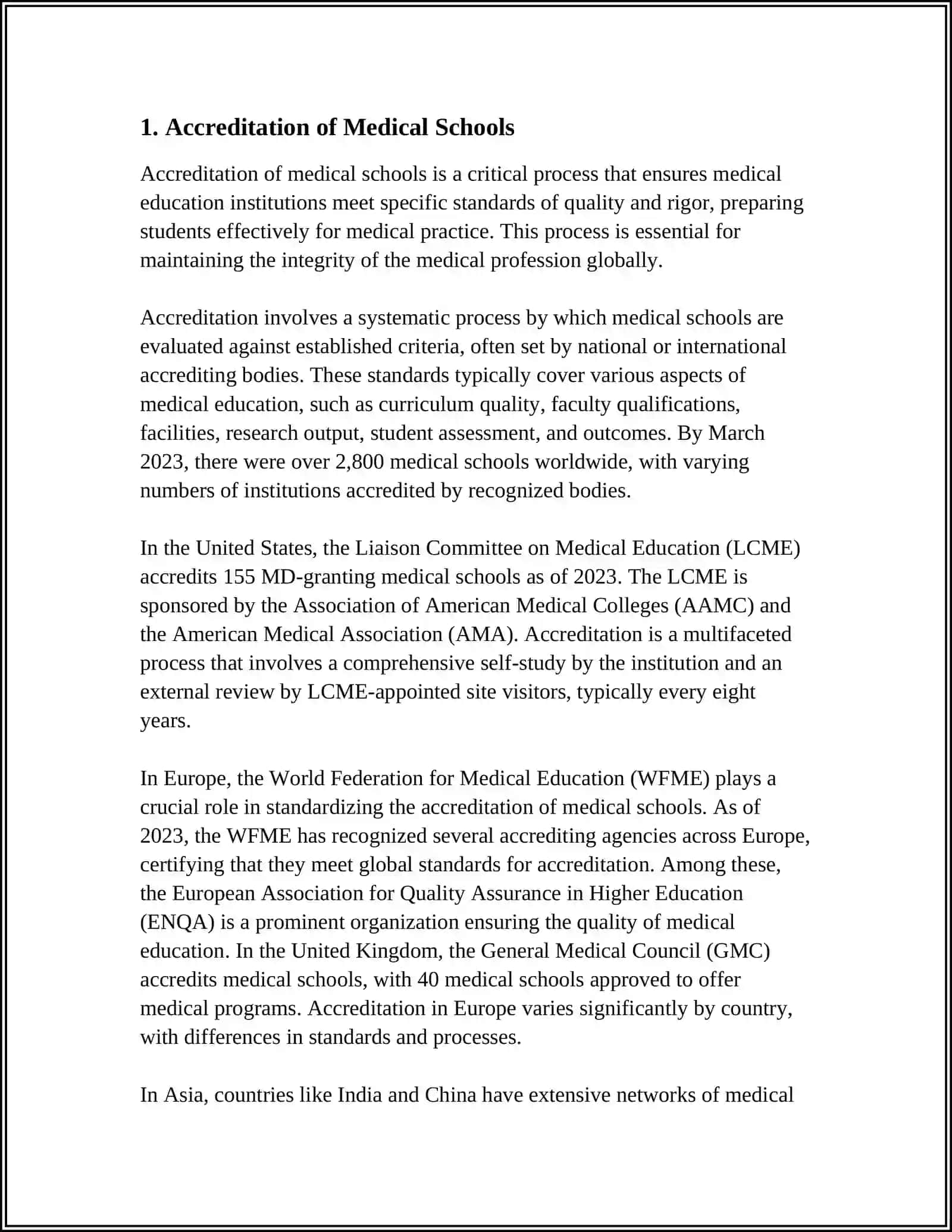 MEDICAL EDUCATION IN THE UNITED STATES 3