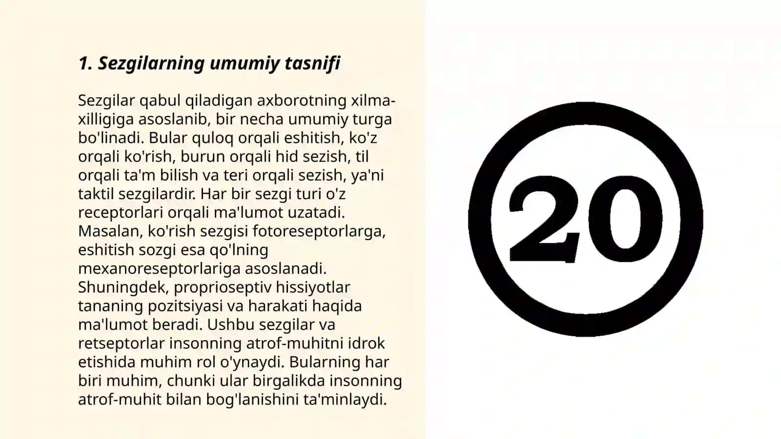 Sezgilar klassifikatsiyasi va sezgilarning õzgaruvchan shakllari 3