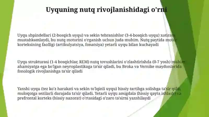 Uyqu, Kayfiyat va Artikulyatsiya Aniqligi 3