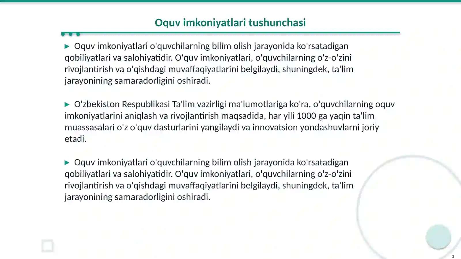 Oquv Imkoniyatlari 3