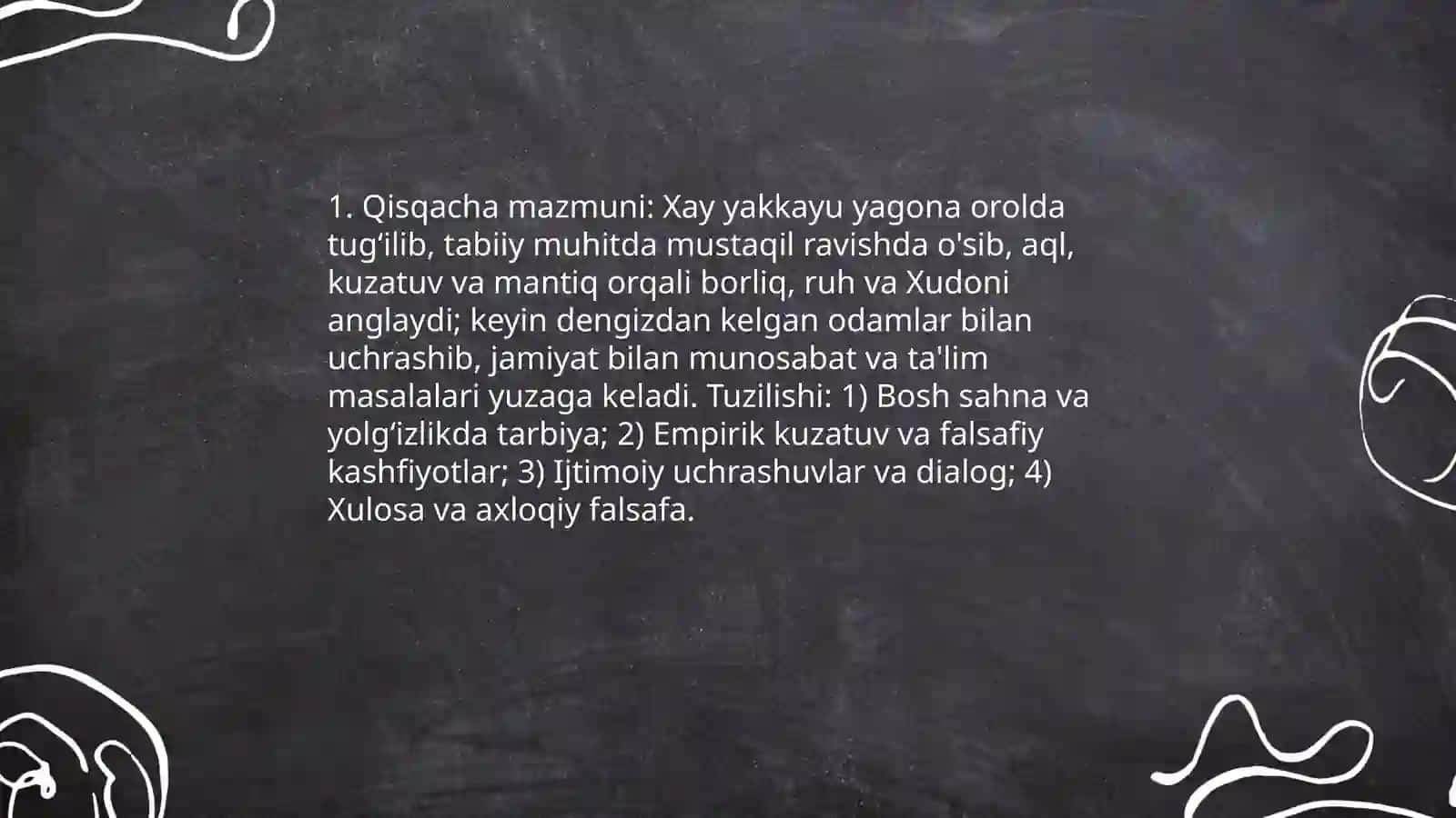 Xay ibn Yakzo. oʻgʻli risolasi 3