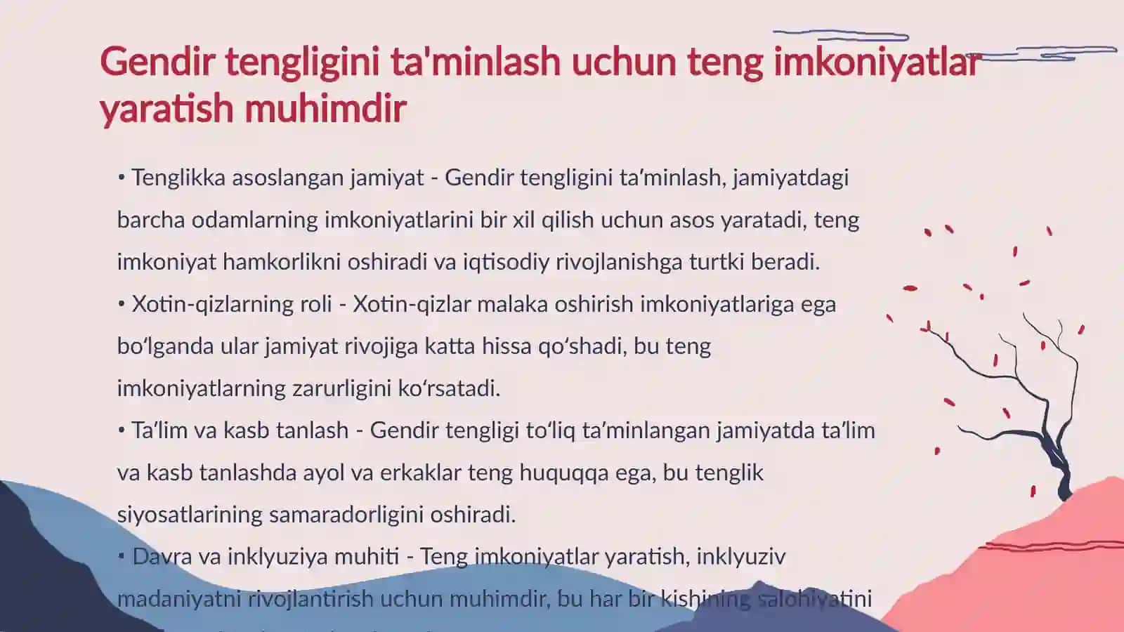 Gendir tengligi 3