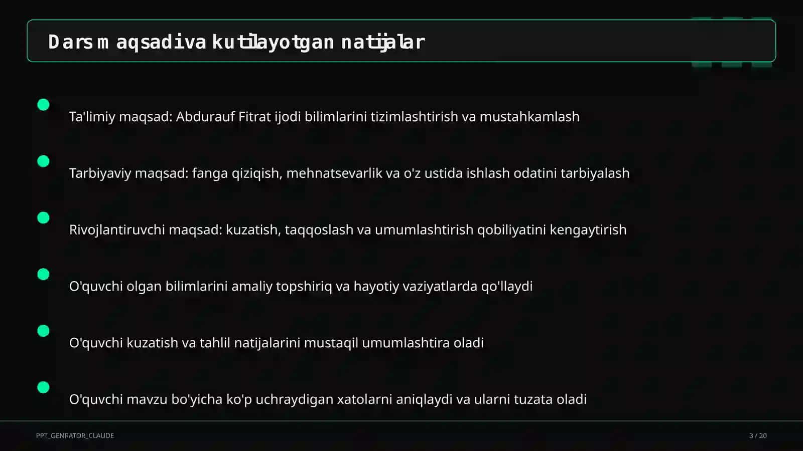 Abdurauf Fitrat ijodi (9-sinf) 3