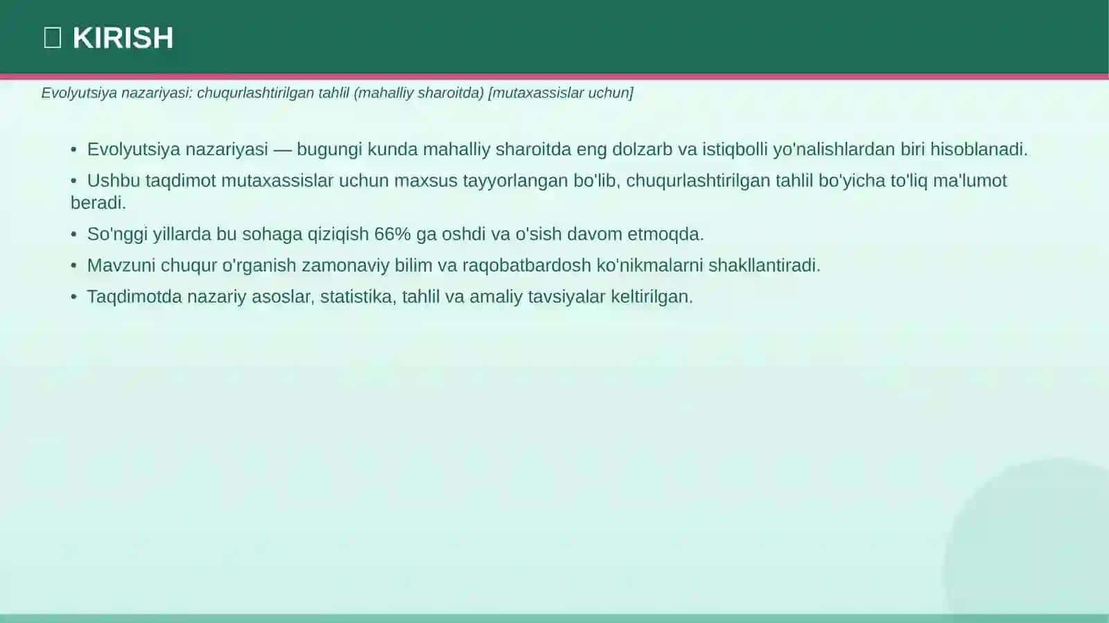 EVOLYUTSIYA NAZARIYASI 3