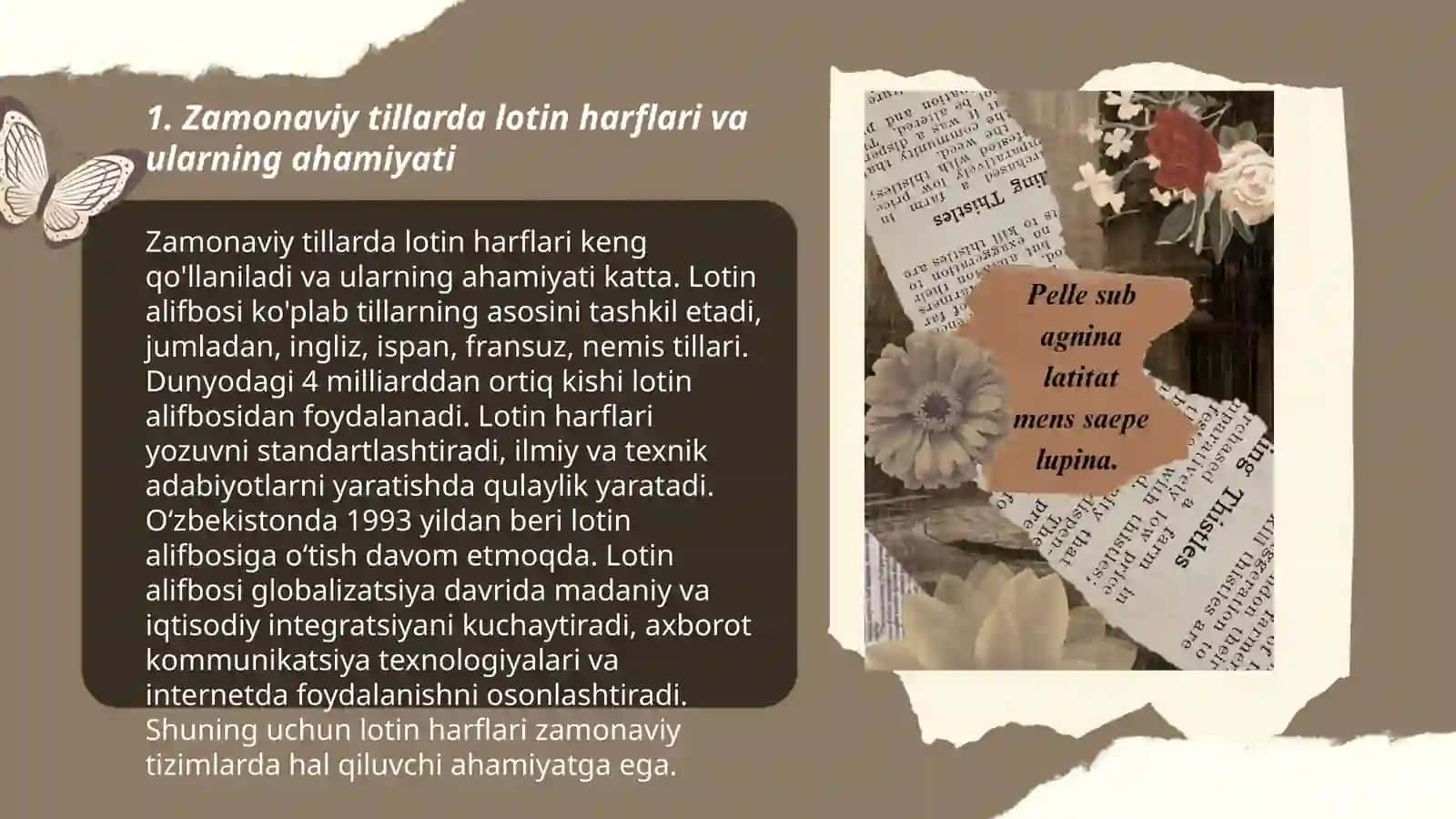 Zamonaviy tillarda lotinshunoslik 3