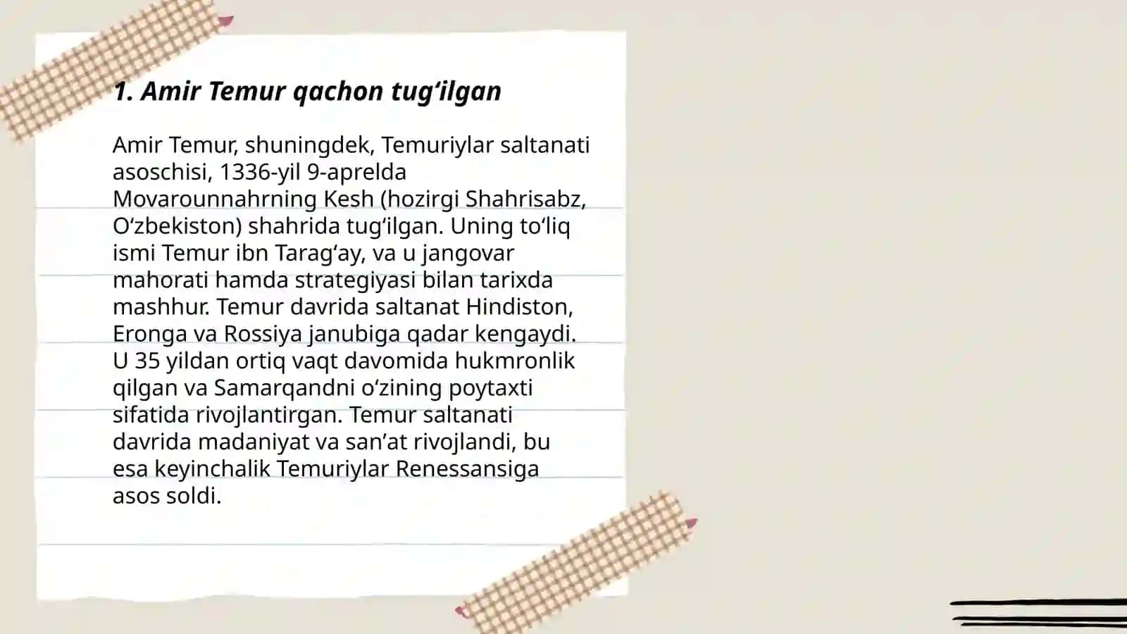 Amir Temur hayoti 3