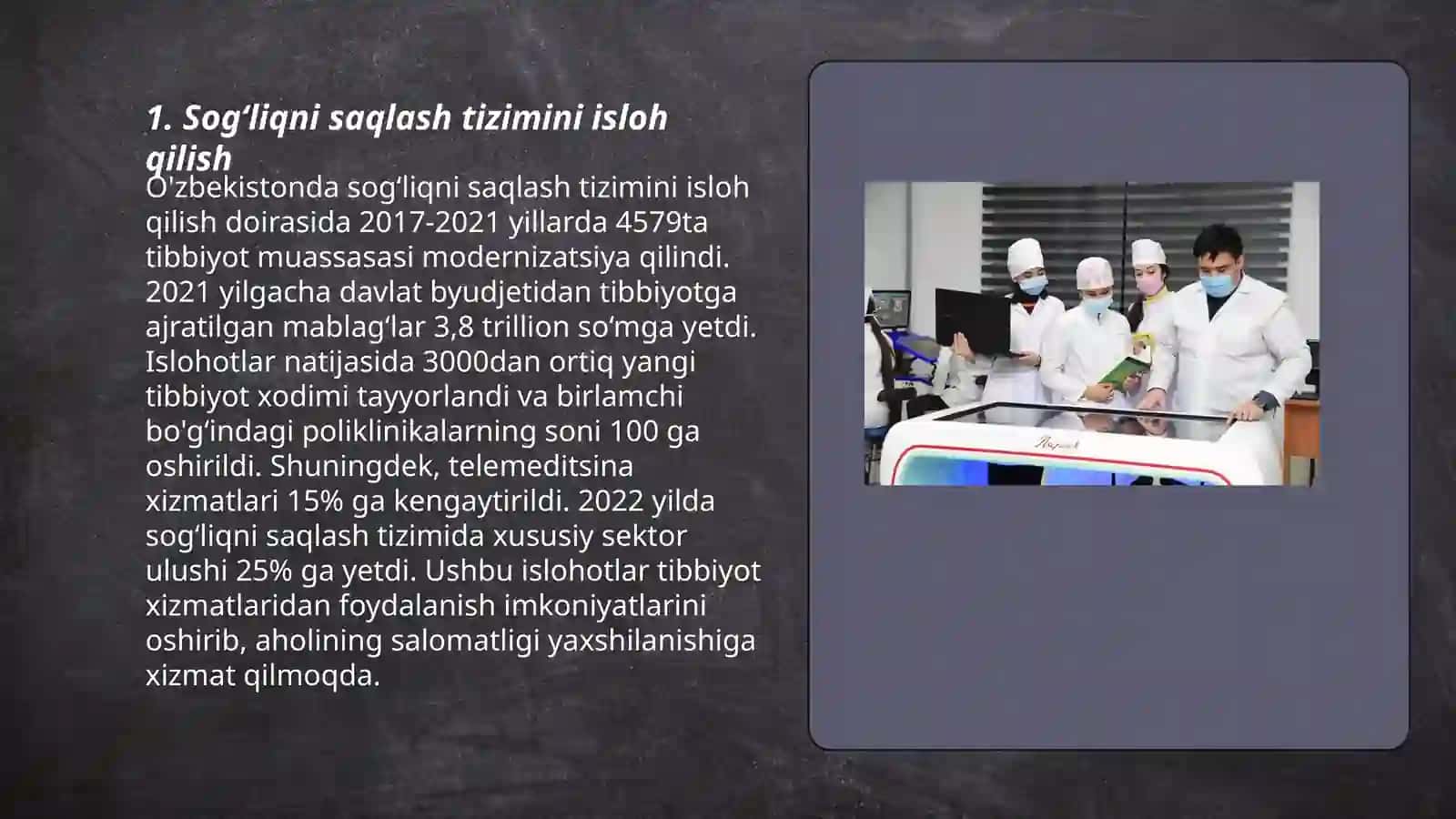 Sog'liqni saqlash sohasidagi davlatning ijtimoiy siyosati 3