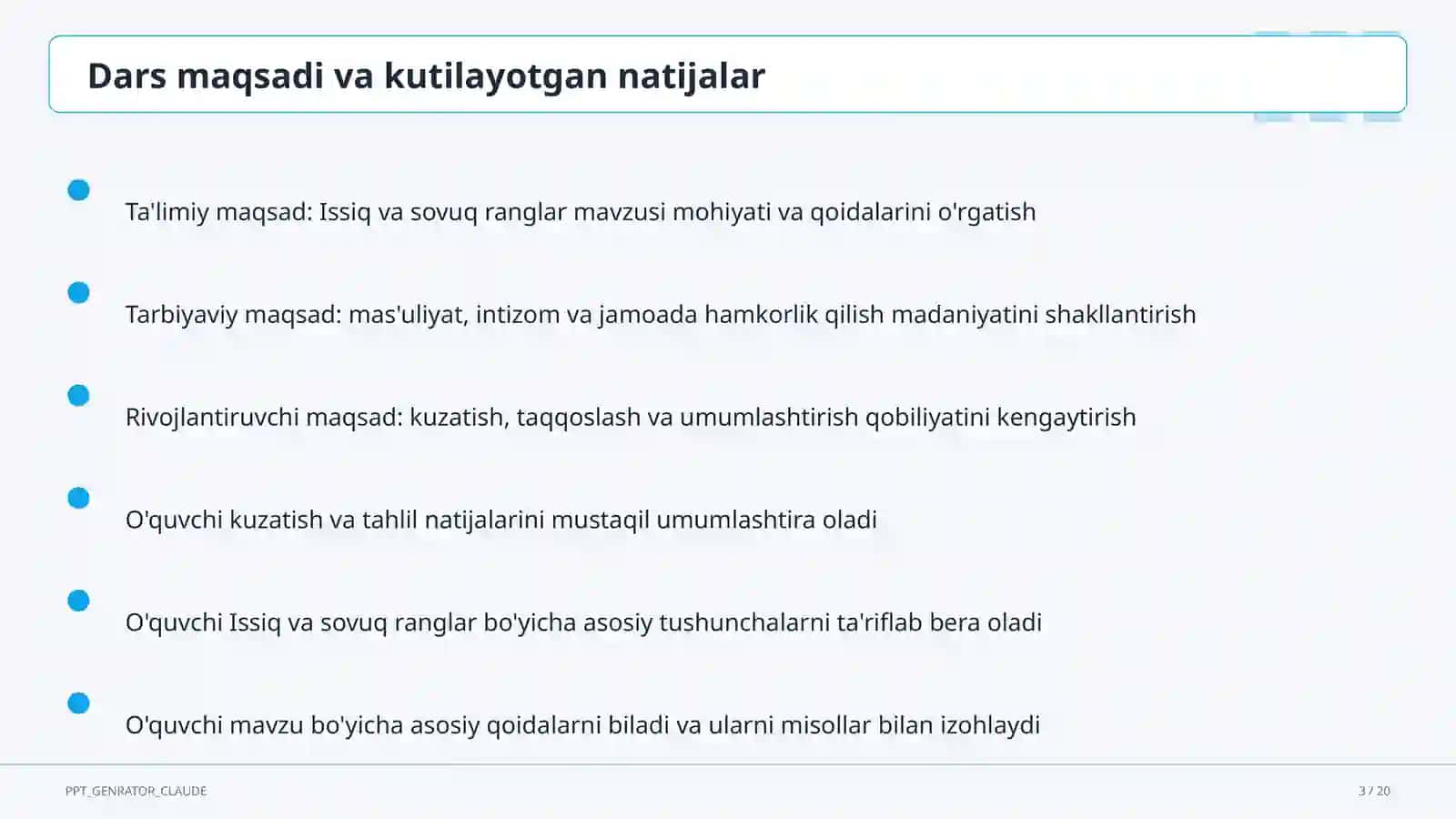 Issiq va sovuq ranglar (2-sinf) 3
