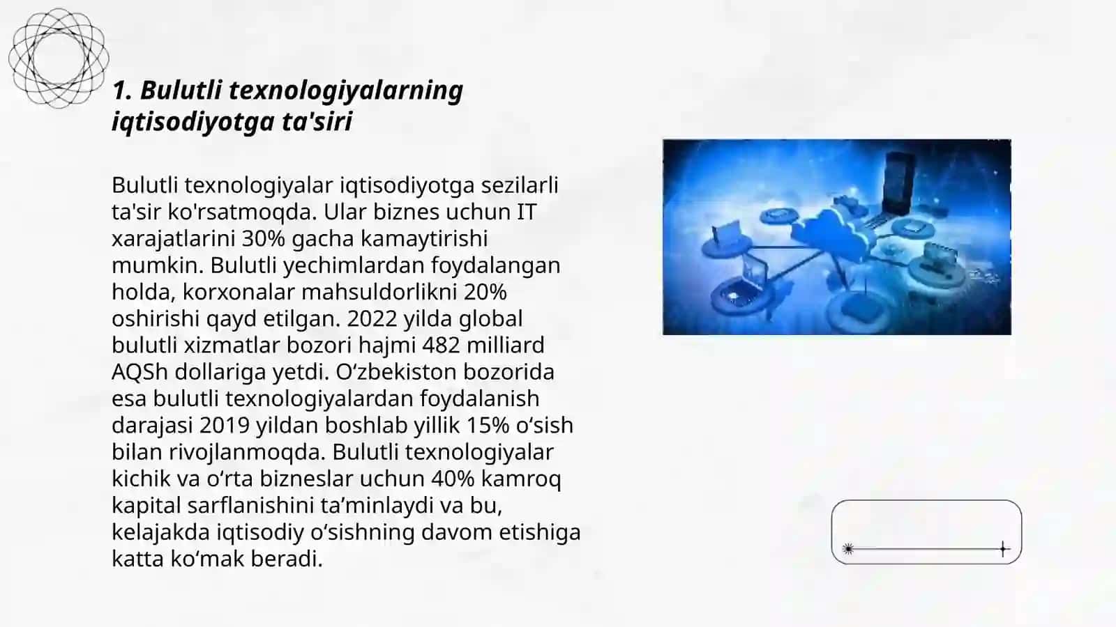 Iqtisodiyot sohalarda bulutli texnologiyalardan foydalanish xususiyatlari 3