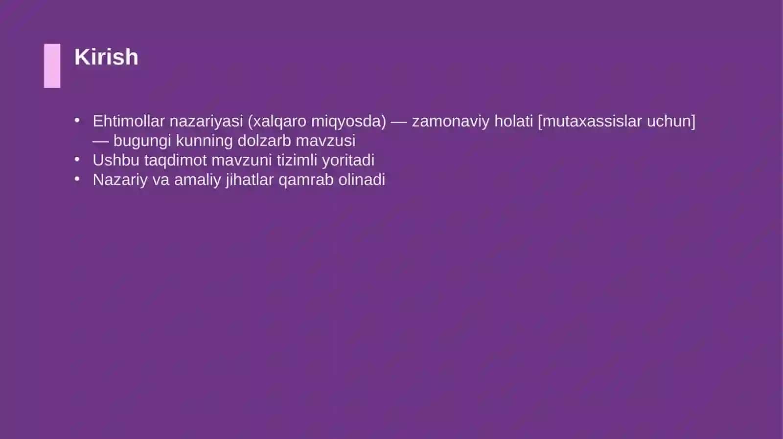 Ehtimollar nazariyasi (xalqaro miqyosda) 3