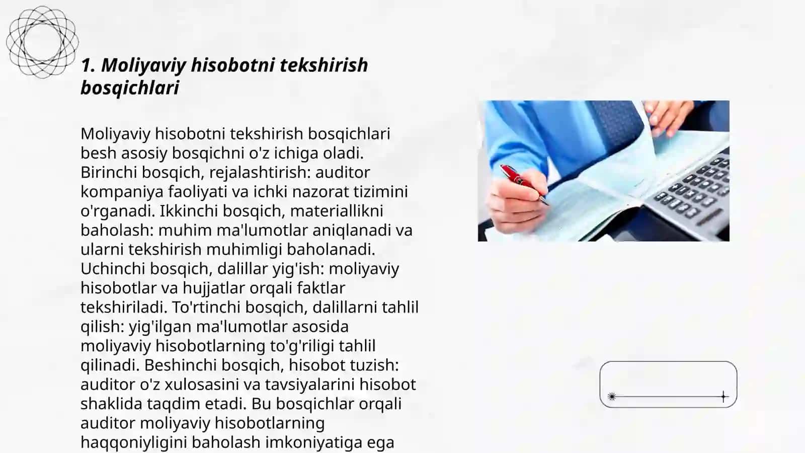Moliyaviy hisobot auditining xususiy usullari 3