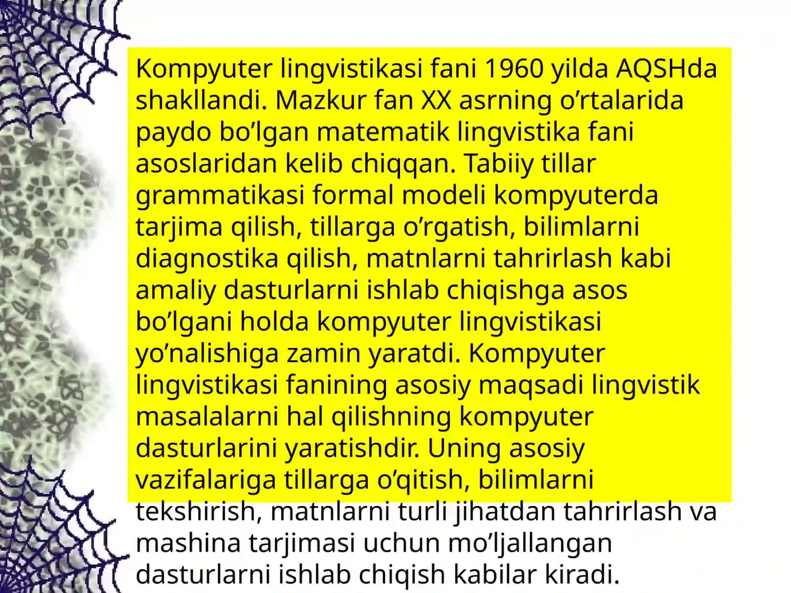 Kompyuterlinvistikasi 3
