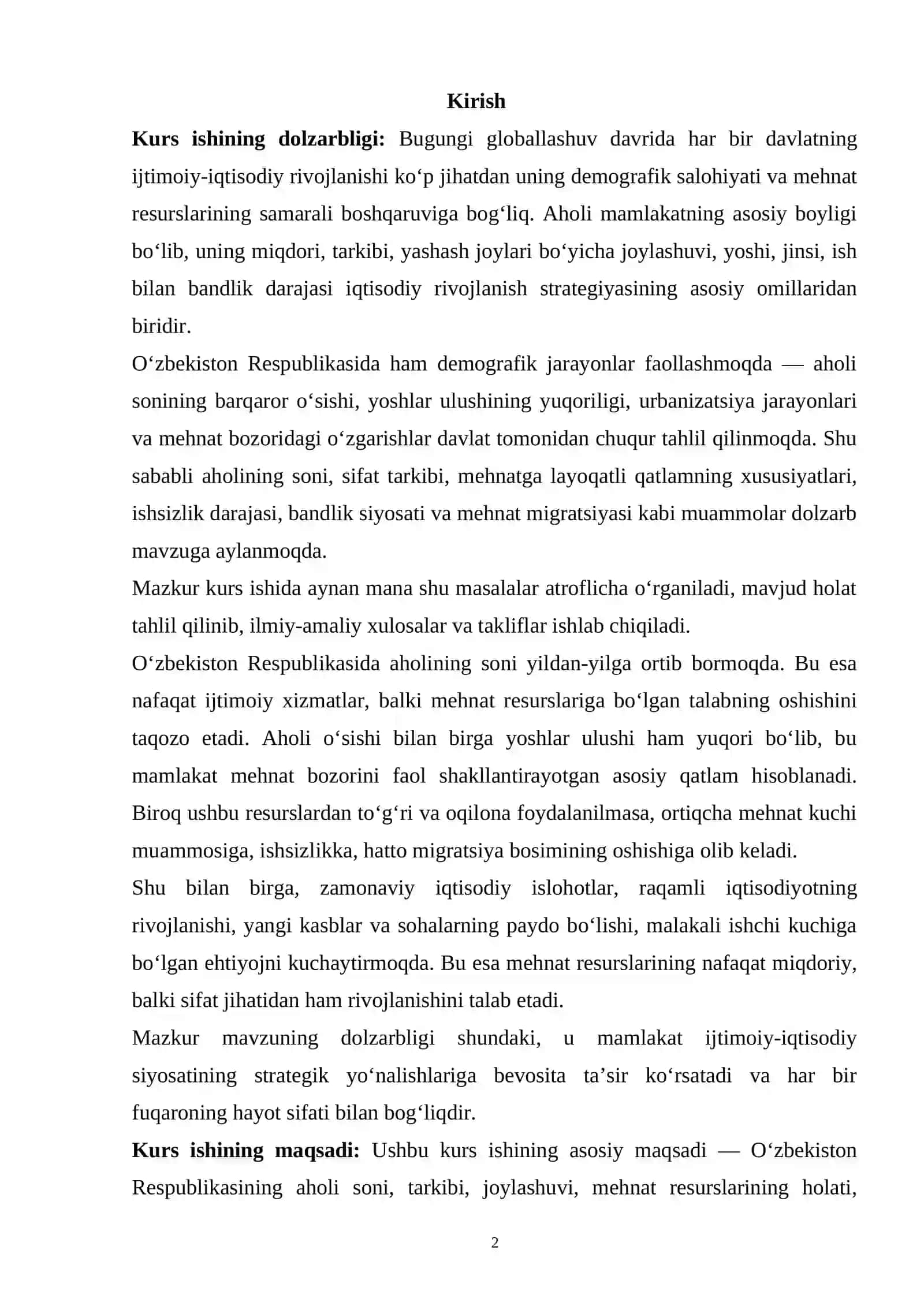 O`zbeksiton Respublikasi aholisi va mehnat resurslari 3