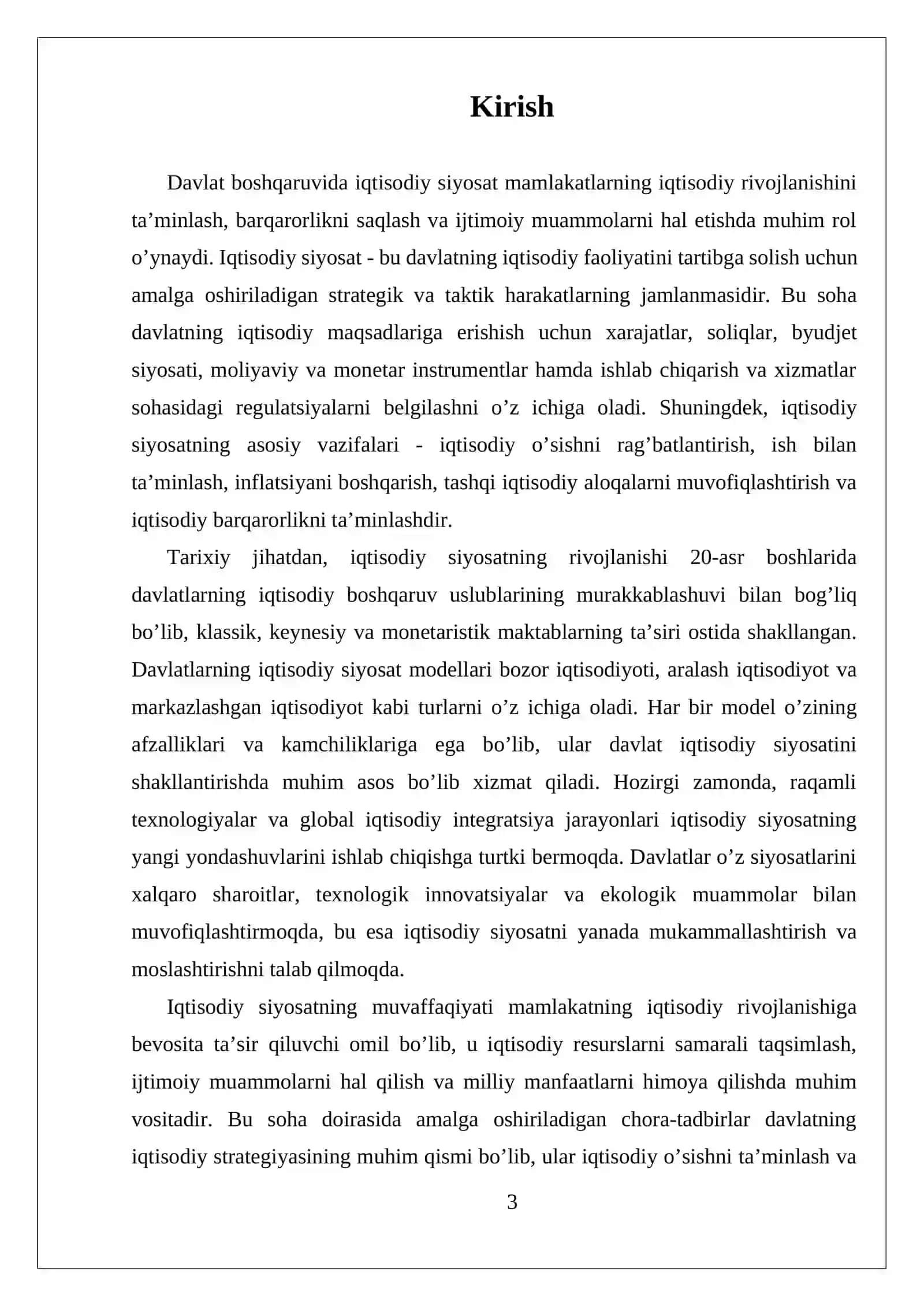 Davlat boshqaruvida iqtisodiy siyosat 3