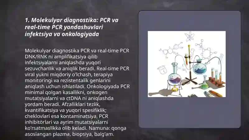 Biotexnologiyada yuqumli va onkologik kasalliklarni diagnostika qilish va davolash 3
