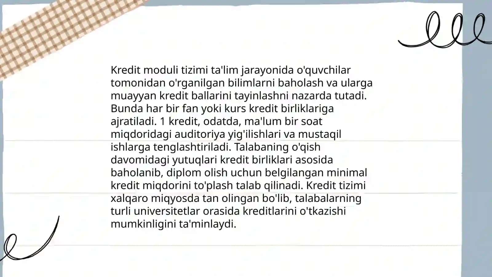 Kredit modul tizimi haqida tushuncha 3