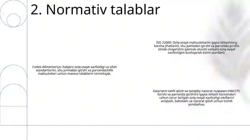 Go'sht Va Sut Maxsulotlariga Qôyiladigan Talablar 3
