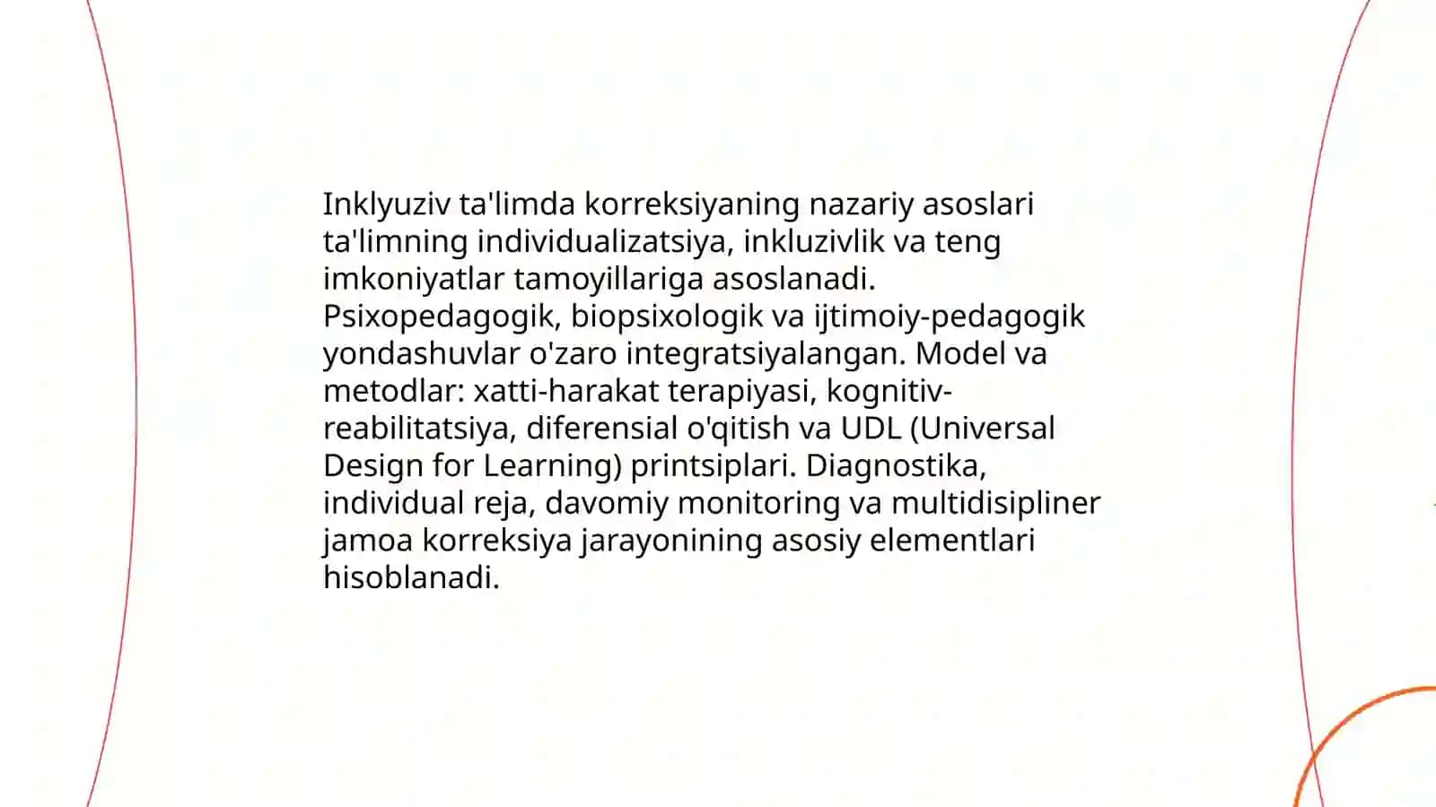 Inklyuziv ta'limda korreksiyaning o'rni va roli 3