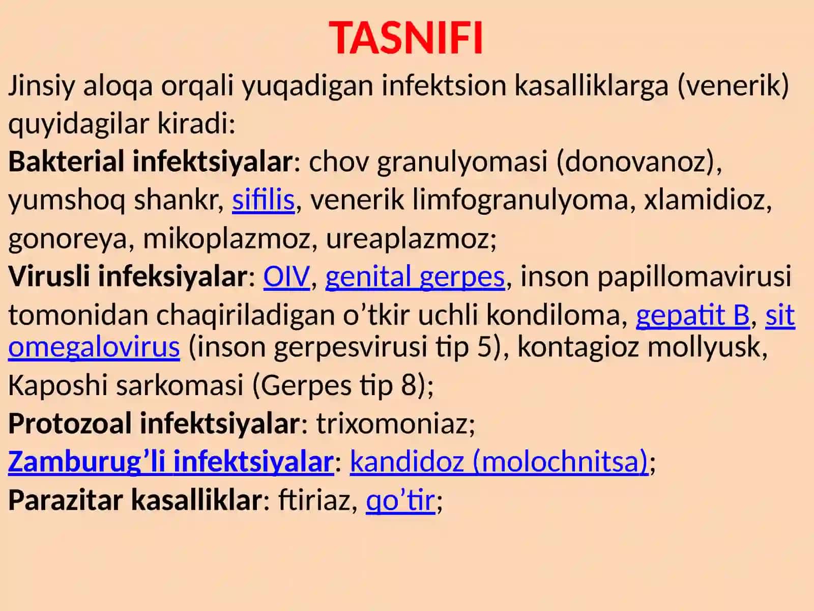 JINSIY YO’L BILAN YUQADIGAN INFEKTSIYALAR 3