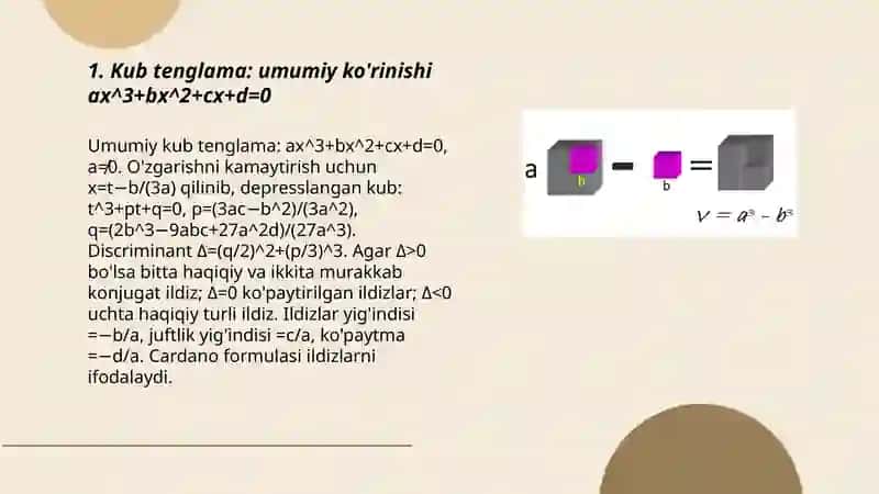 Kub tenglama 3