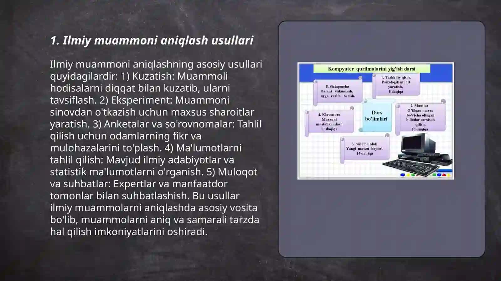 Ilmiy muammoning tutgan oʻrni 3