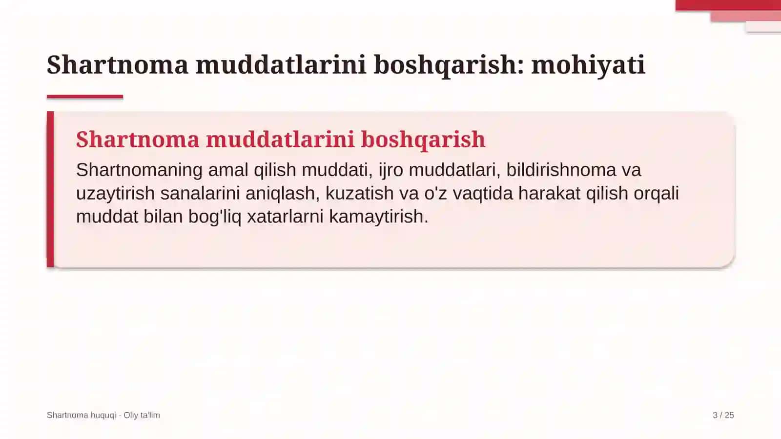 trenajyor zallarida shartnoma muddatlarini boshqarish 5641 3