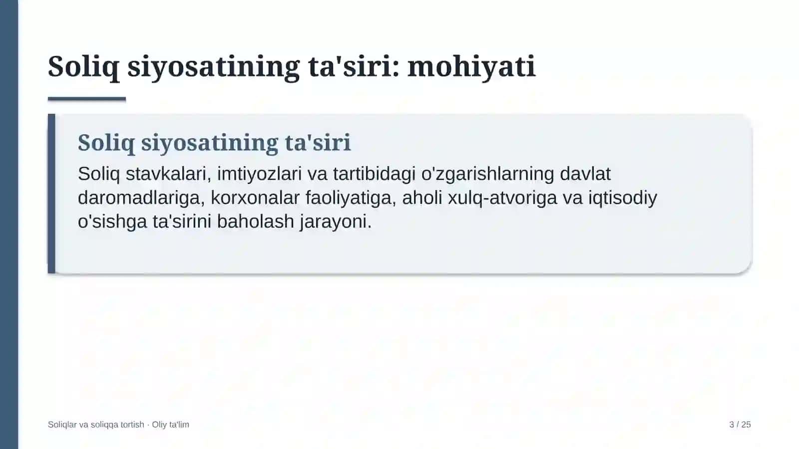 Davlat byudjeti tizimida soliq siyosatining ta'siri 3