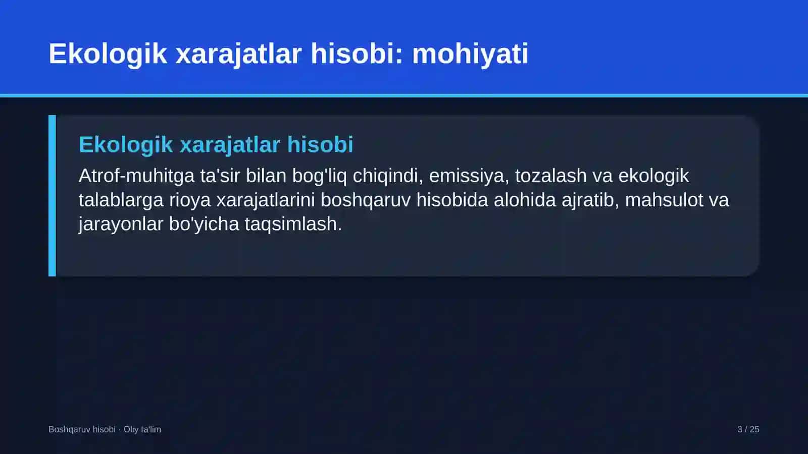 Chinni-fayans sanoatida ekologik xarajatlarni boshqaruv hisobida aks ettirish 3