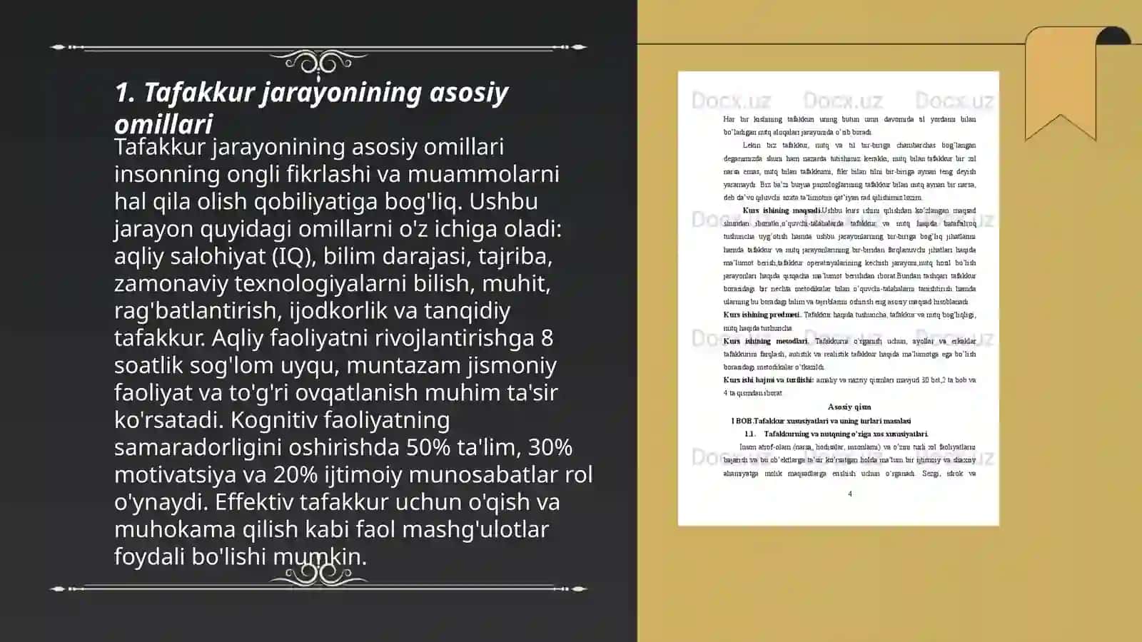 Tafakkur va Nutq Jarayoni 3