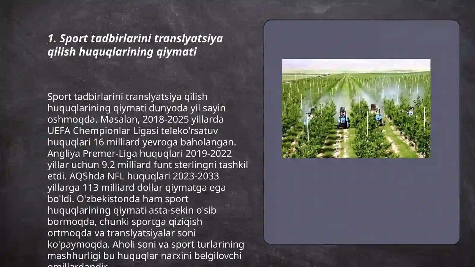 Sport tadbirlarini translyatsiya qilish huquqlarining qiymati 3