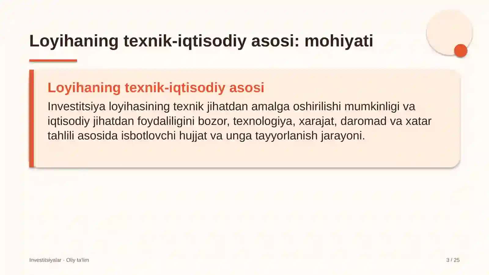 Ko'mir konlarida investitsiya loyihasining texnik-iqtisodiy asoslanishi 3