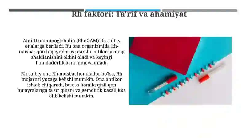Rh faktori: Ta'rif va ahamiyat 3