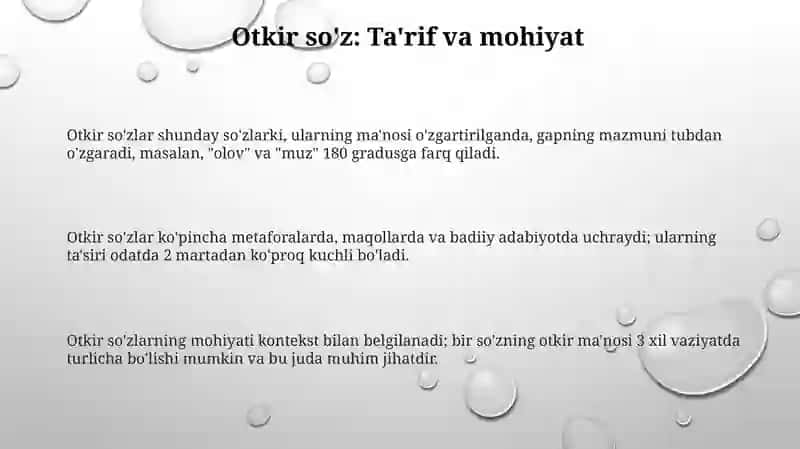 Otkir so'zlar 3