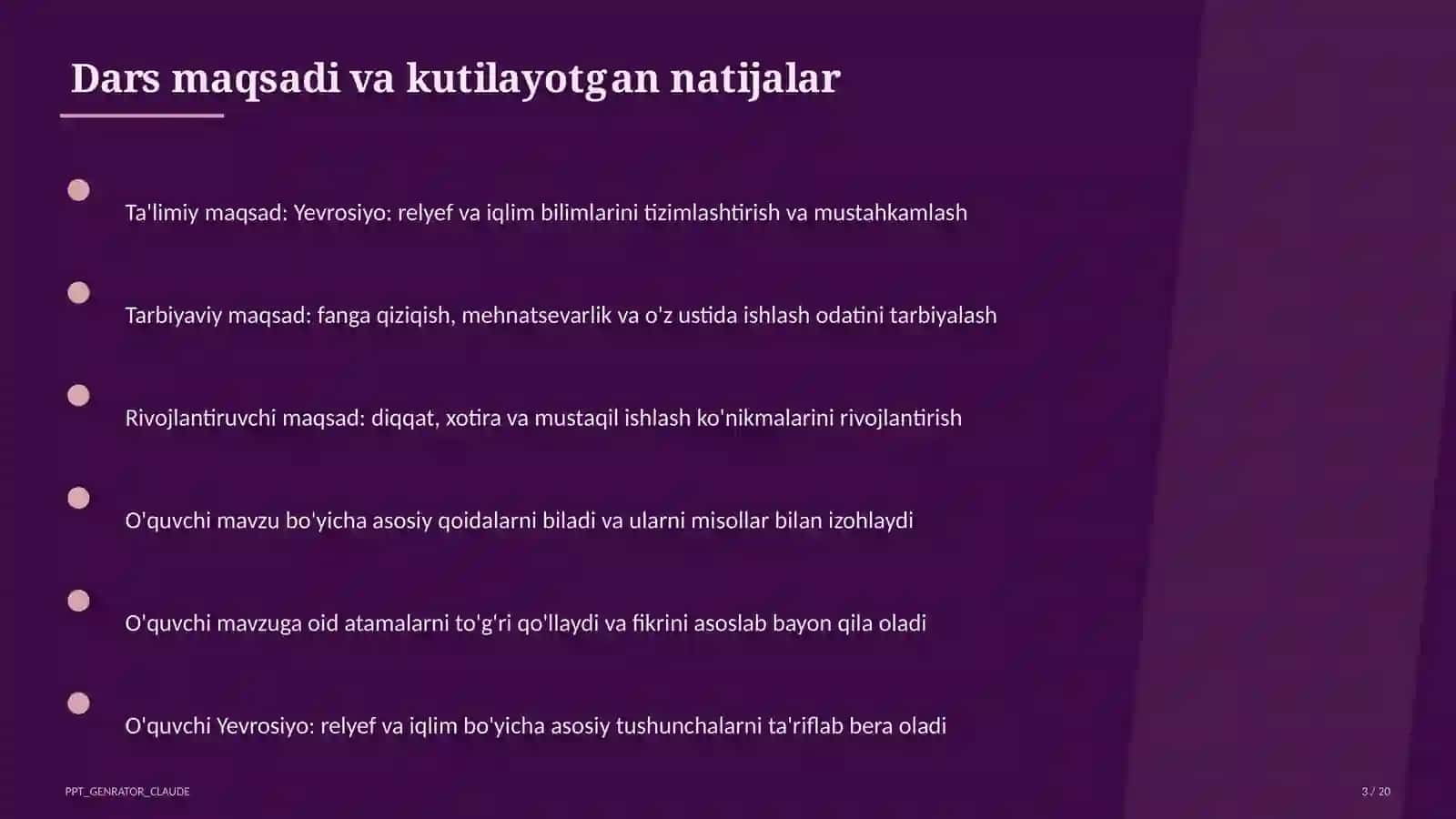Yevrosiyo: relyef va iqlim (7-sinf) 3