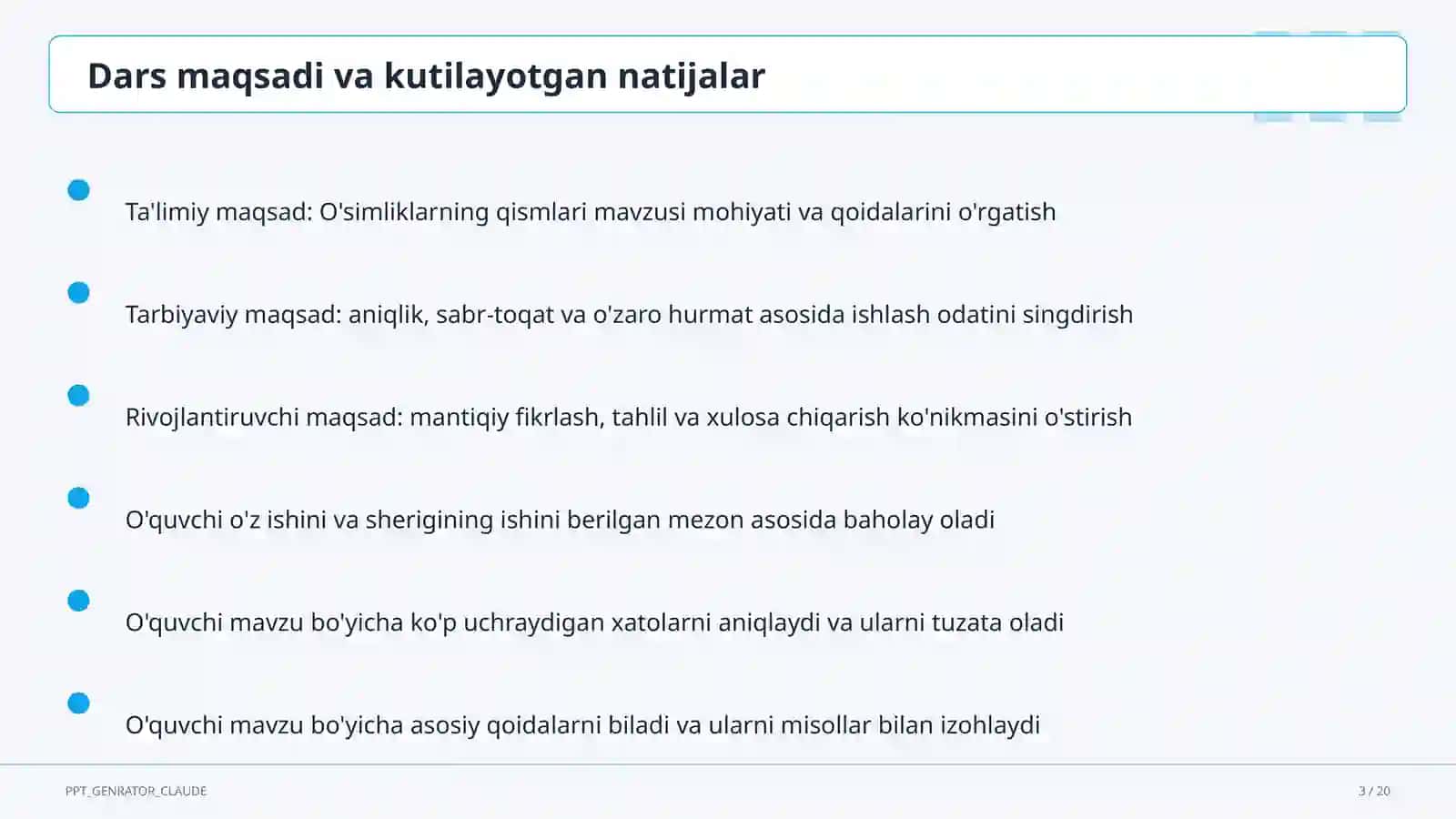 O'simliklarning qismlari (2-sinf) 3